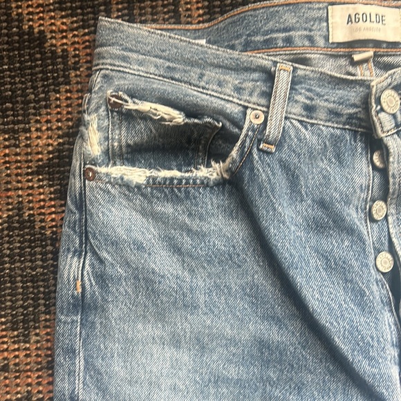 AGOLDE Riley High Rise Straight Crop in Frequency - Picture 5 of 8